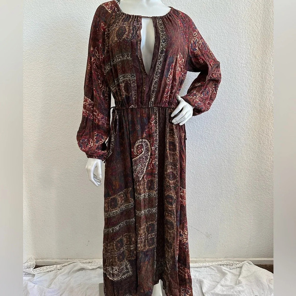 MWT ZARA OVERSIZE PAISLEY PRINTED MIDI LONG DRESS - Picture 8 of 10